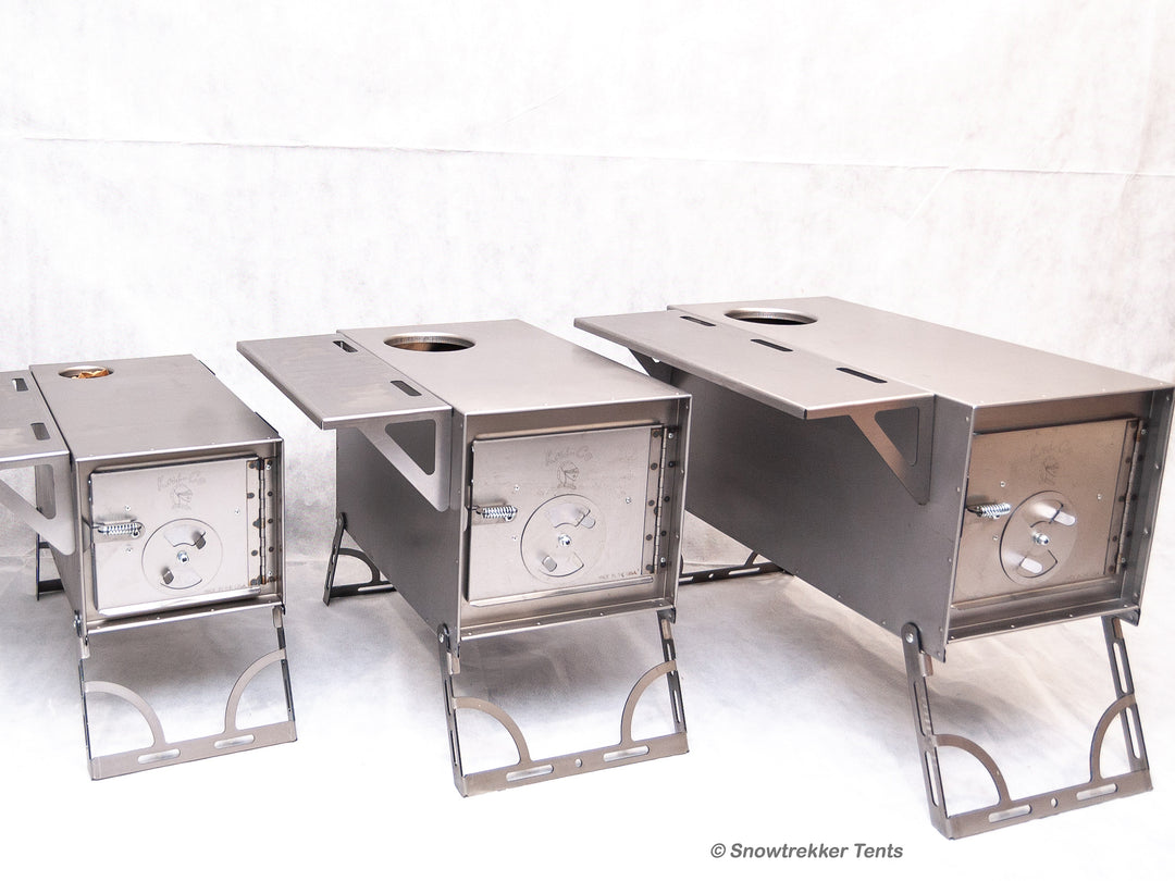 Snowtrekker Stove Left To Right Small, Medium, Large