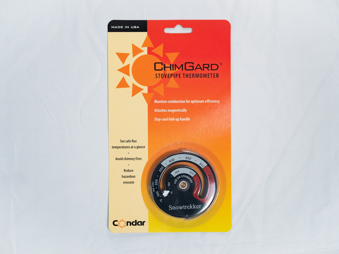 ChimGard stovepipe thermometer packaging on a white background