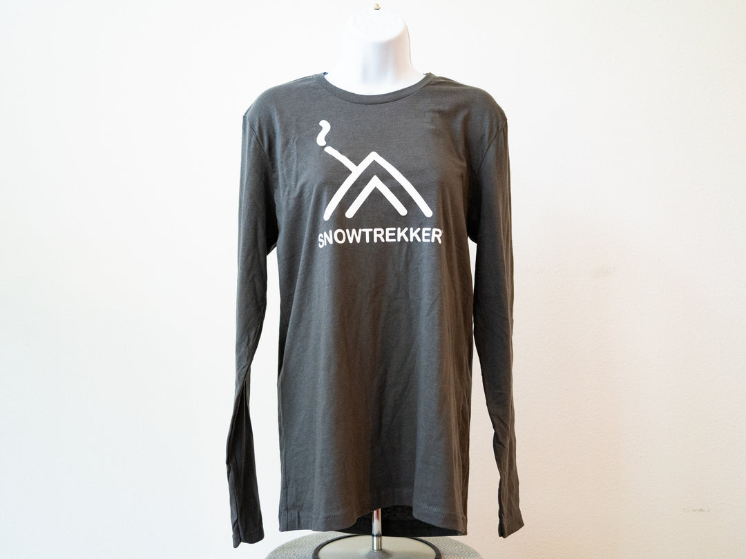 Snowtrekker Long Sleeve Graphite Color Logo T Shirt