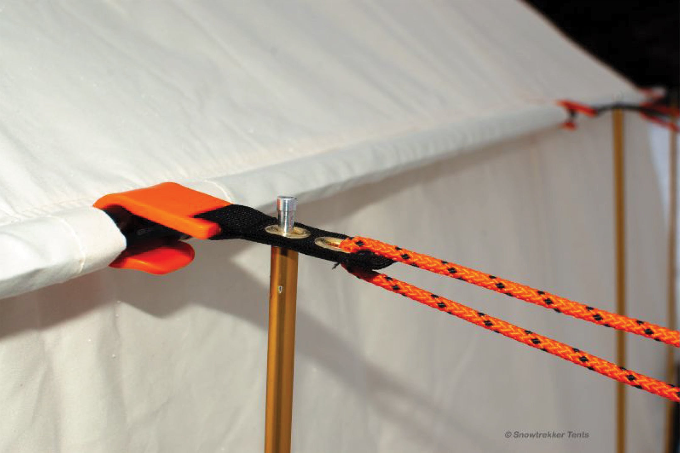 glove friendly tent tie setup