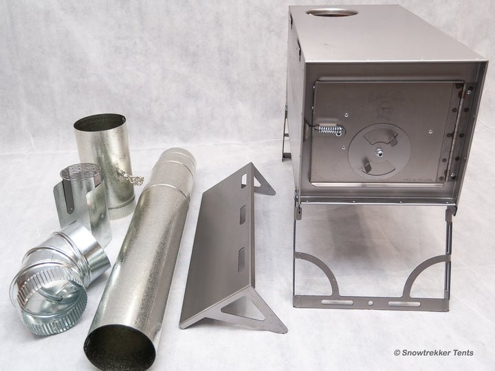 Stove With Included Accessories, Side Shelf, Elbow, Damper Pipe Spark Arrester